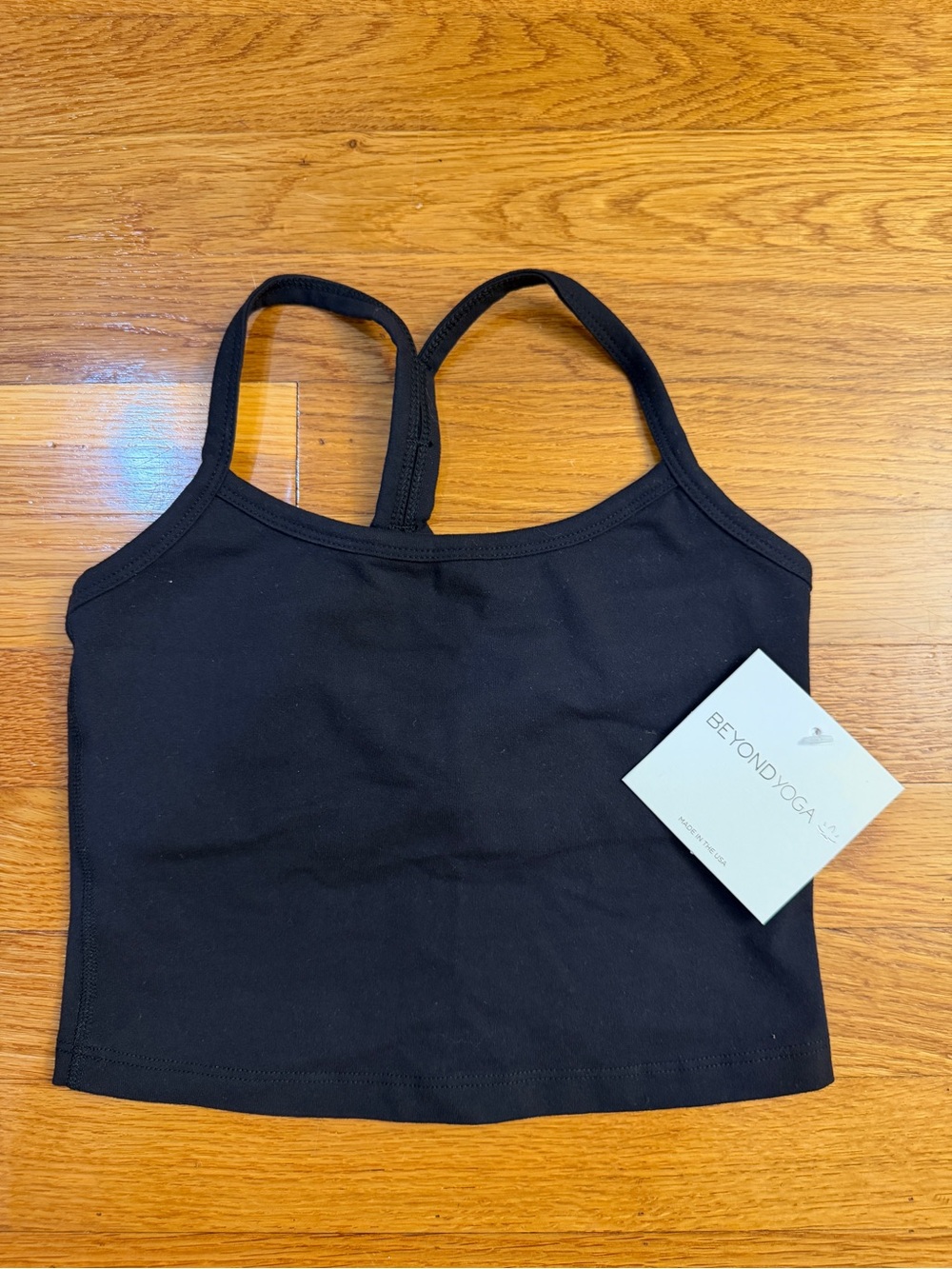 Beyond Yoga Women's Spacedye Slim Racerback Cropped Tank Black - Size XS NWT